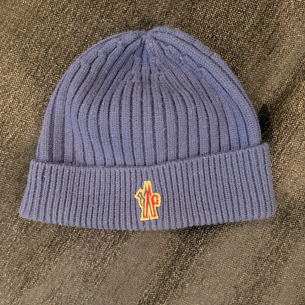 Moncler Grenoble deep blue beanie